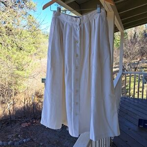 Elegant Cream Button-Down Skirt Waist 28"